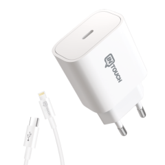INTOUCH SMARTY PD 25 W TYPE-C TO LIGHTNING KABLOLU SEYAHAT SARJ ADAPTORU BEYAZ