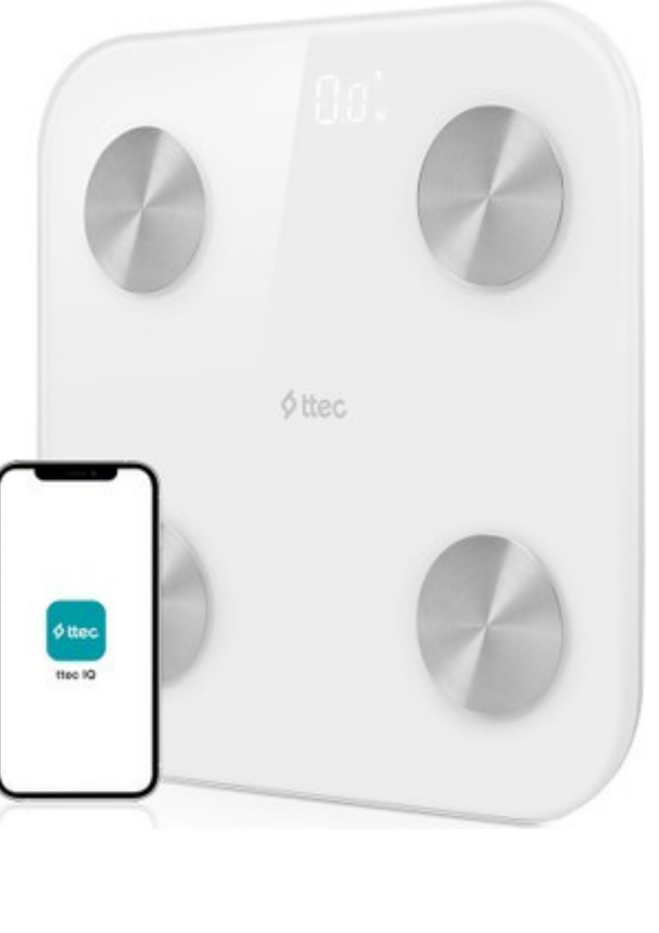 ttec 2AT01 YAG OLCER VE VUCUT ANALIZLI HASSAS SENSORLU AKILLI TARTI / BASKUL BEYAZ